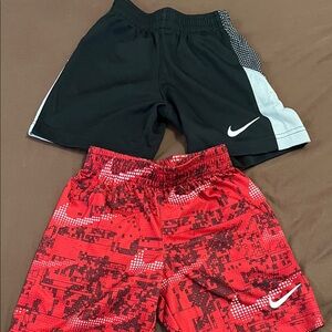 Nike Kids' Black and Red Graphic Shorts